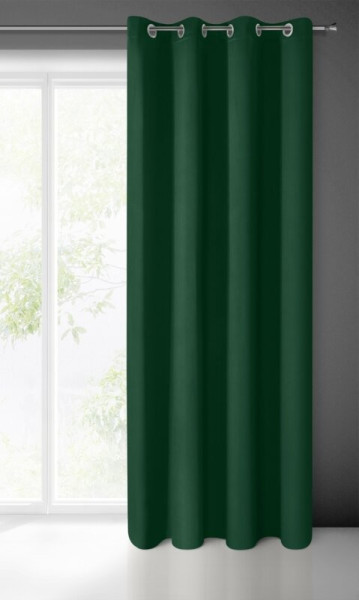Zasłona LOGAN 135x250 cm Zielona Przelotki Salon Sypialnia
