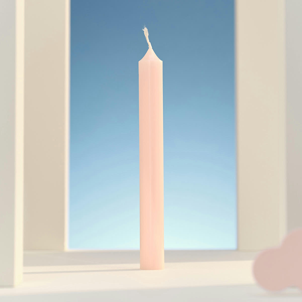 - 12 bougies droites 7h Rose Pastel