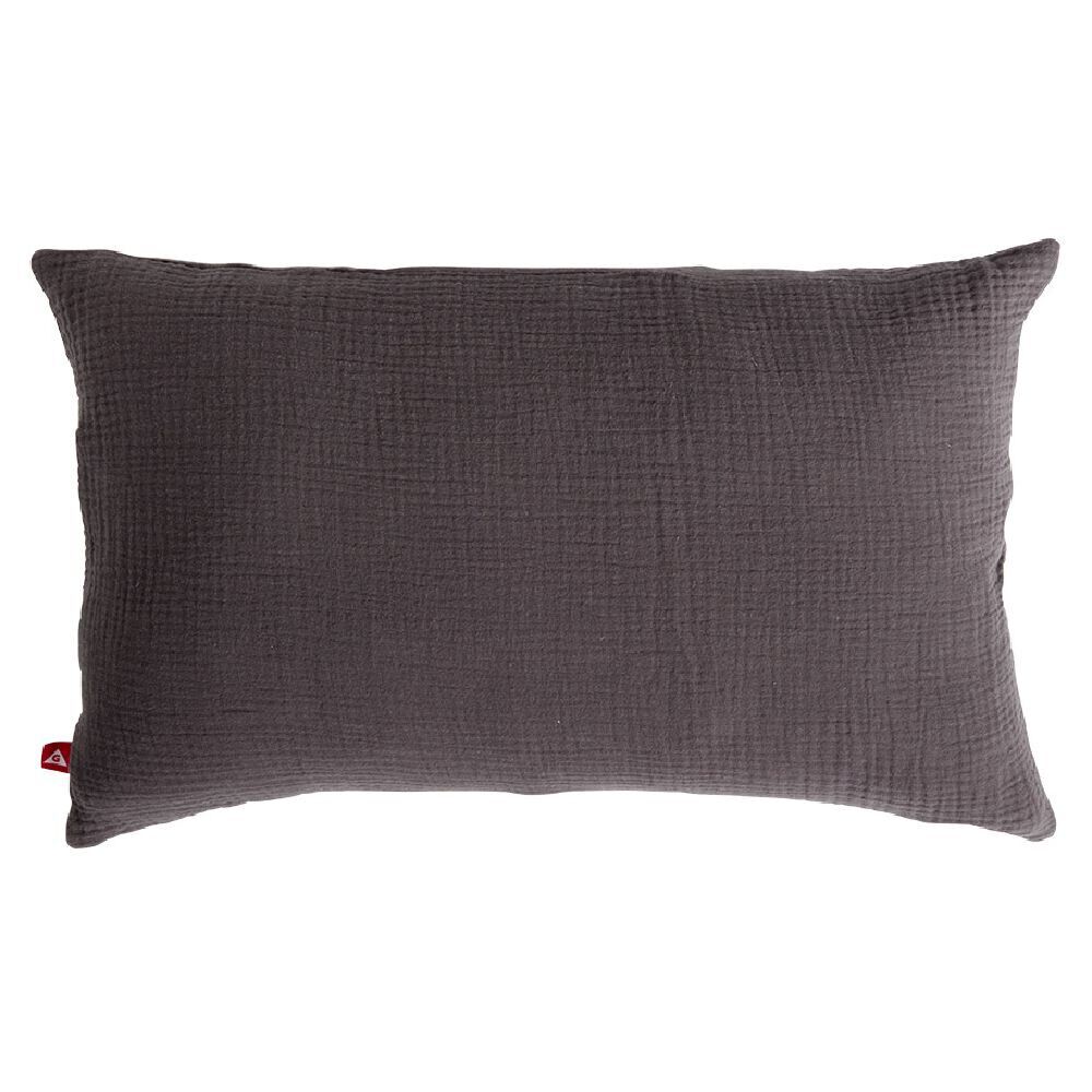 Housse de coussin 30x50cm gaze de coton gris