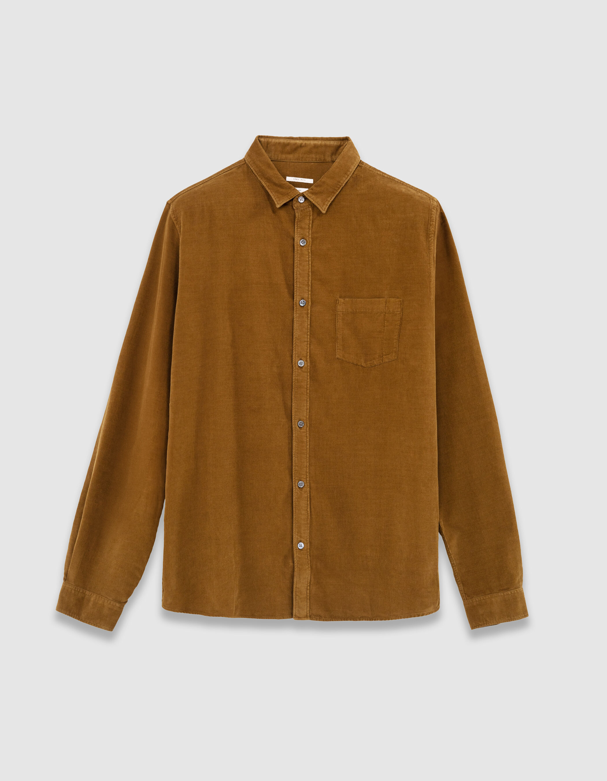 Chemise regular marine coton bio velours milleraies Homme