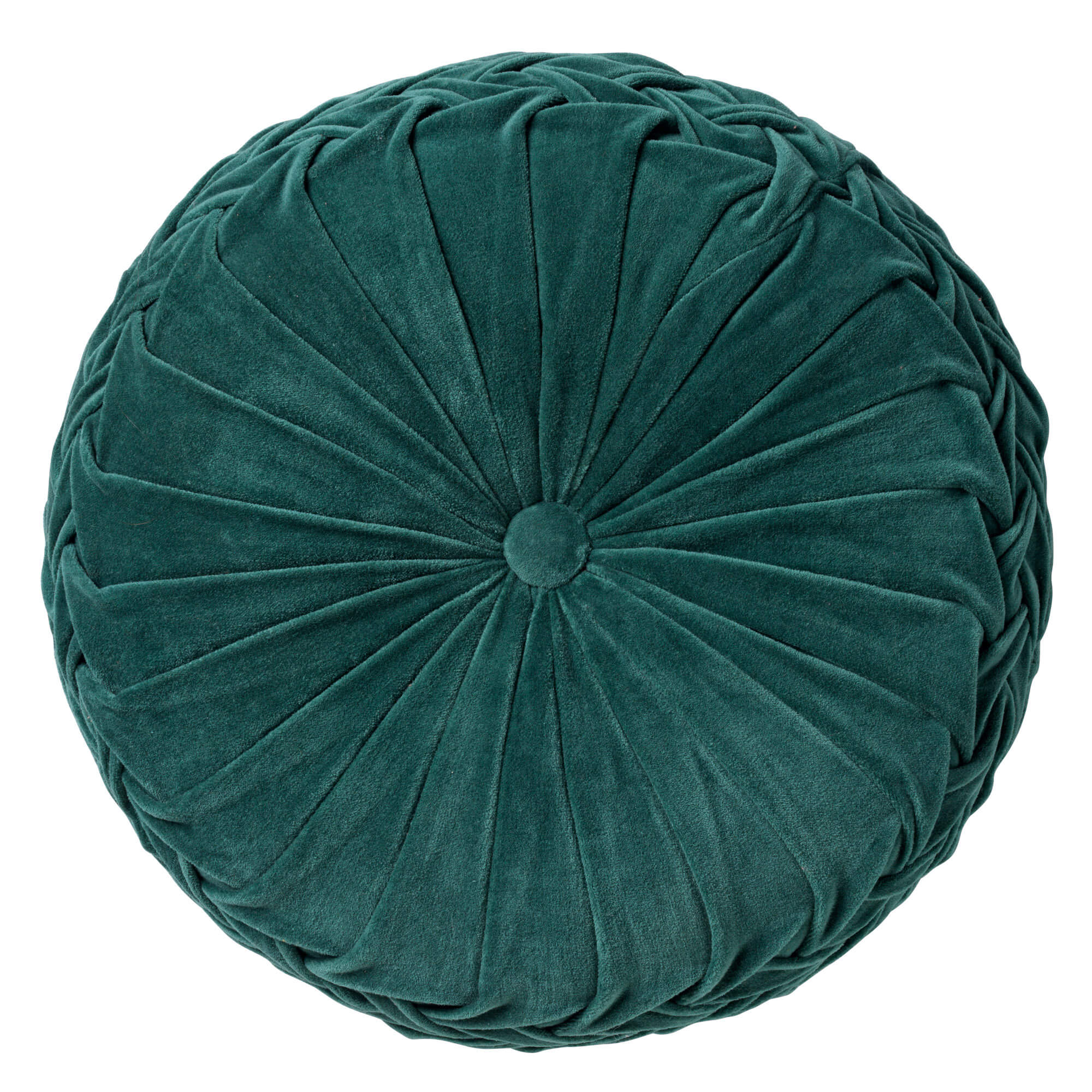 KAJA - sierkussen Ø40 cm - rond - velvet - Sagebrush Green - groen