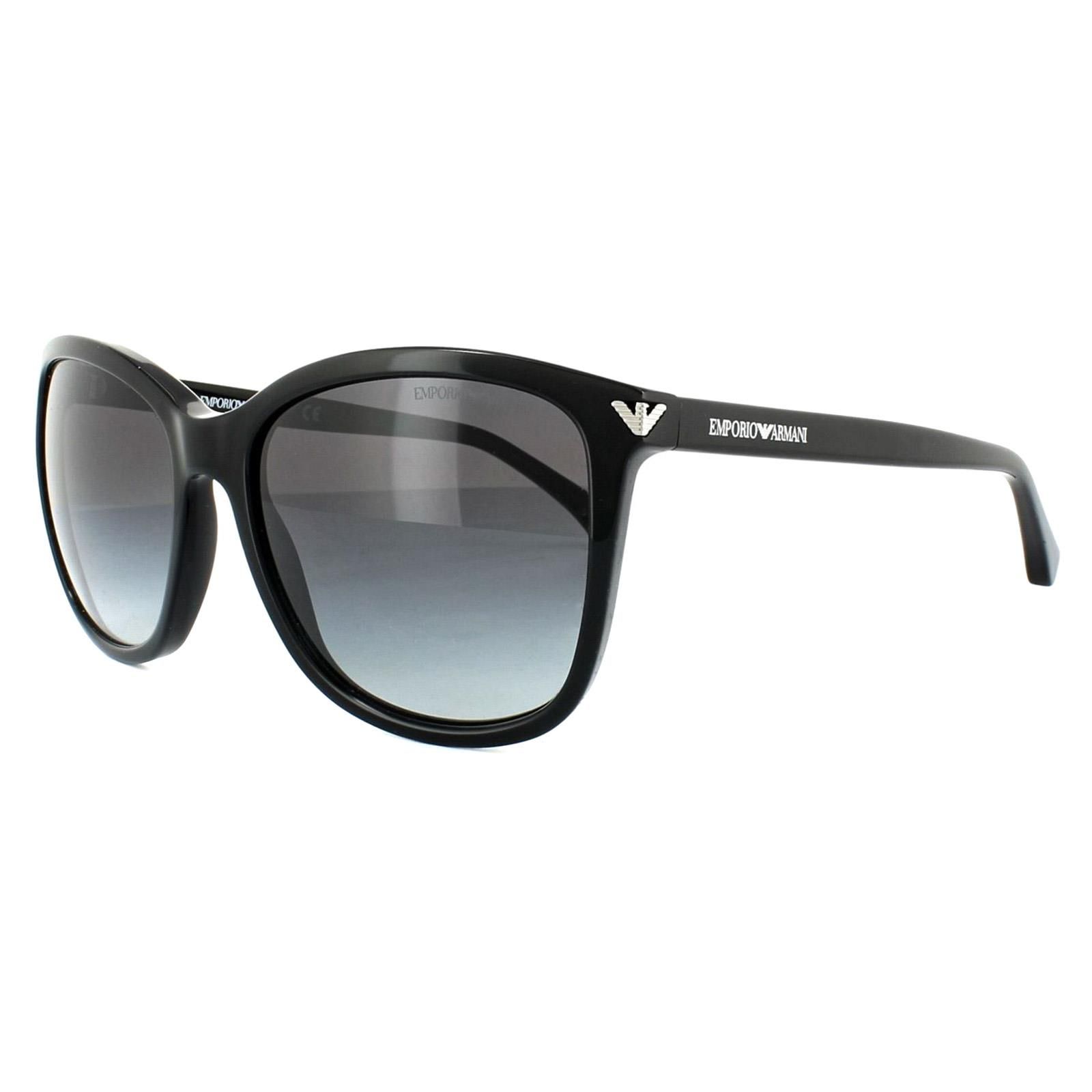 Emporio Armani Rectangle Black Grey Gradient 4060 Sunglasses