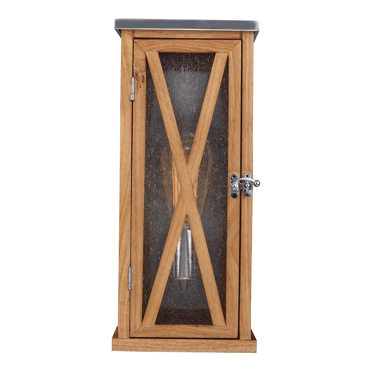 Kinkiet zewnętrznynaturalny dąb Lumiere 1xE27x100W IP44 Feiss