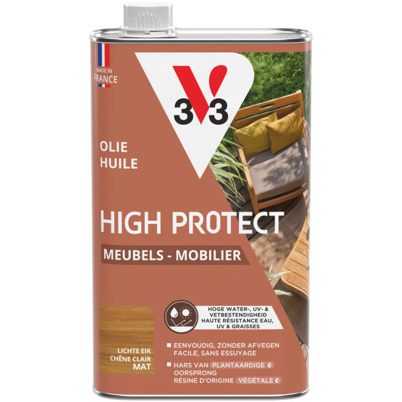 Huile pour mobilier de jardin High Protect chêne clair 1 L V33
