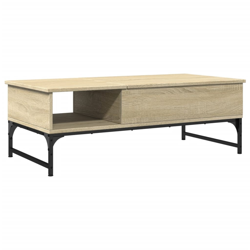 Stolik Kawowy Ława Stół Dąb Sonoma 100x50x35 Ukryty Schowek Do Salonu
