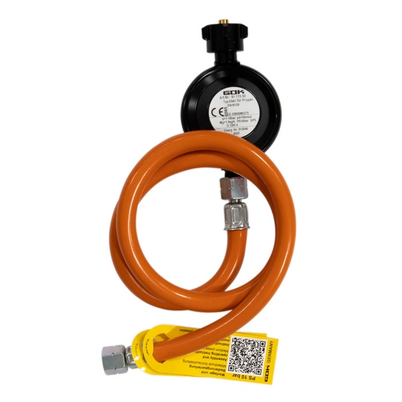 Gas-Druckregler »Schlauch und Druckregler 50mbar DE«, inkl. Schlauch, 50 mbar