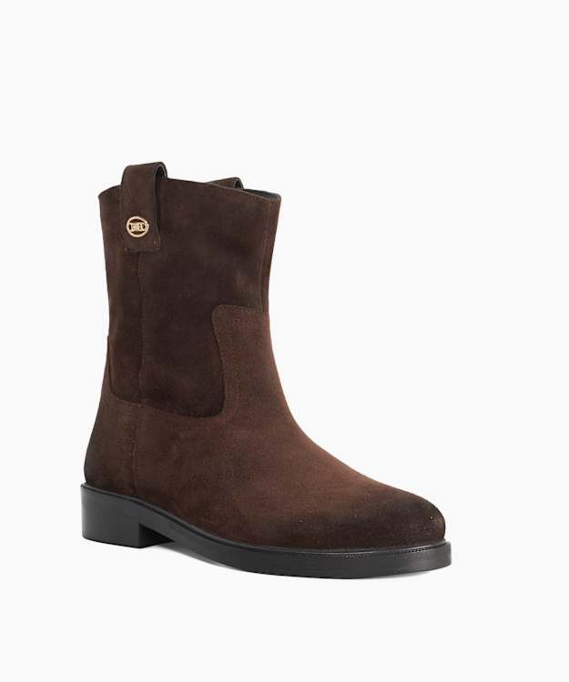 Pixelate Brown - Suede Ankle Boots