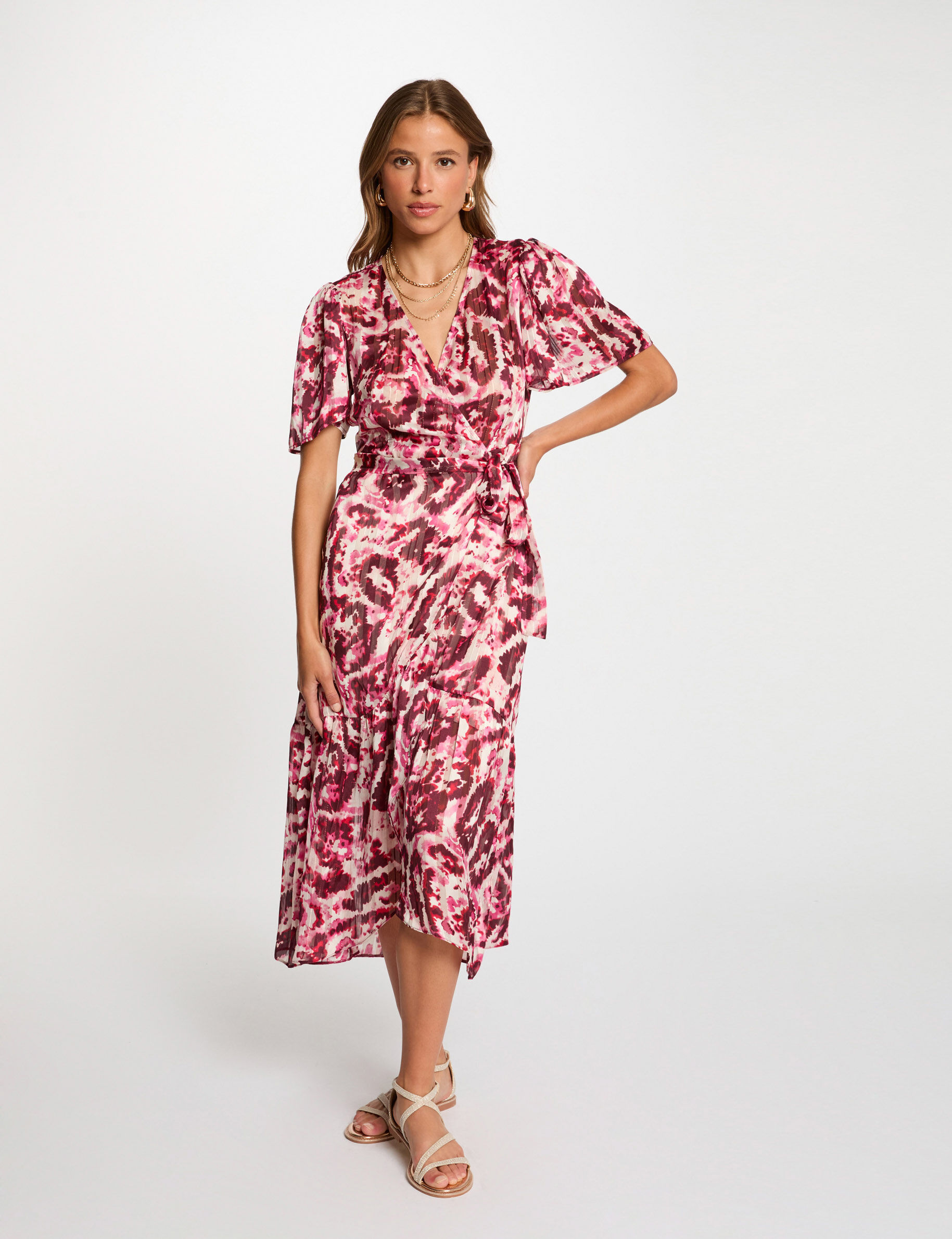 Midi Wrap Dress Multicolor Women