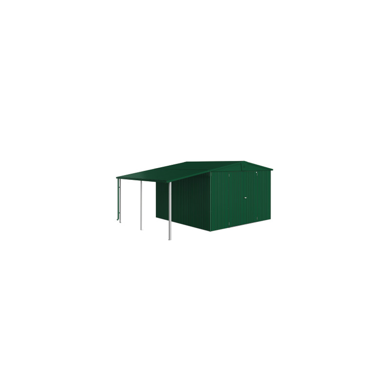 Auvent pour abri Europa vert foncé 1,5 x 3 x 1,7 m BIOHORT