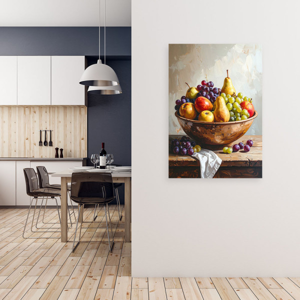 Obraz pionowy do kuchni jadalni, Martwa natura owoce 20x30