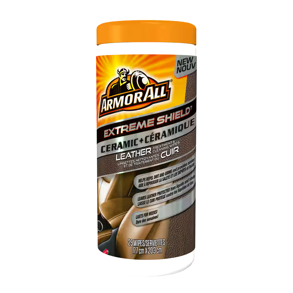 Armor All Extreme Shield™ + Ceramic Leather Treatment & Cleaning Wipes, 25-ct