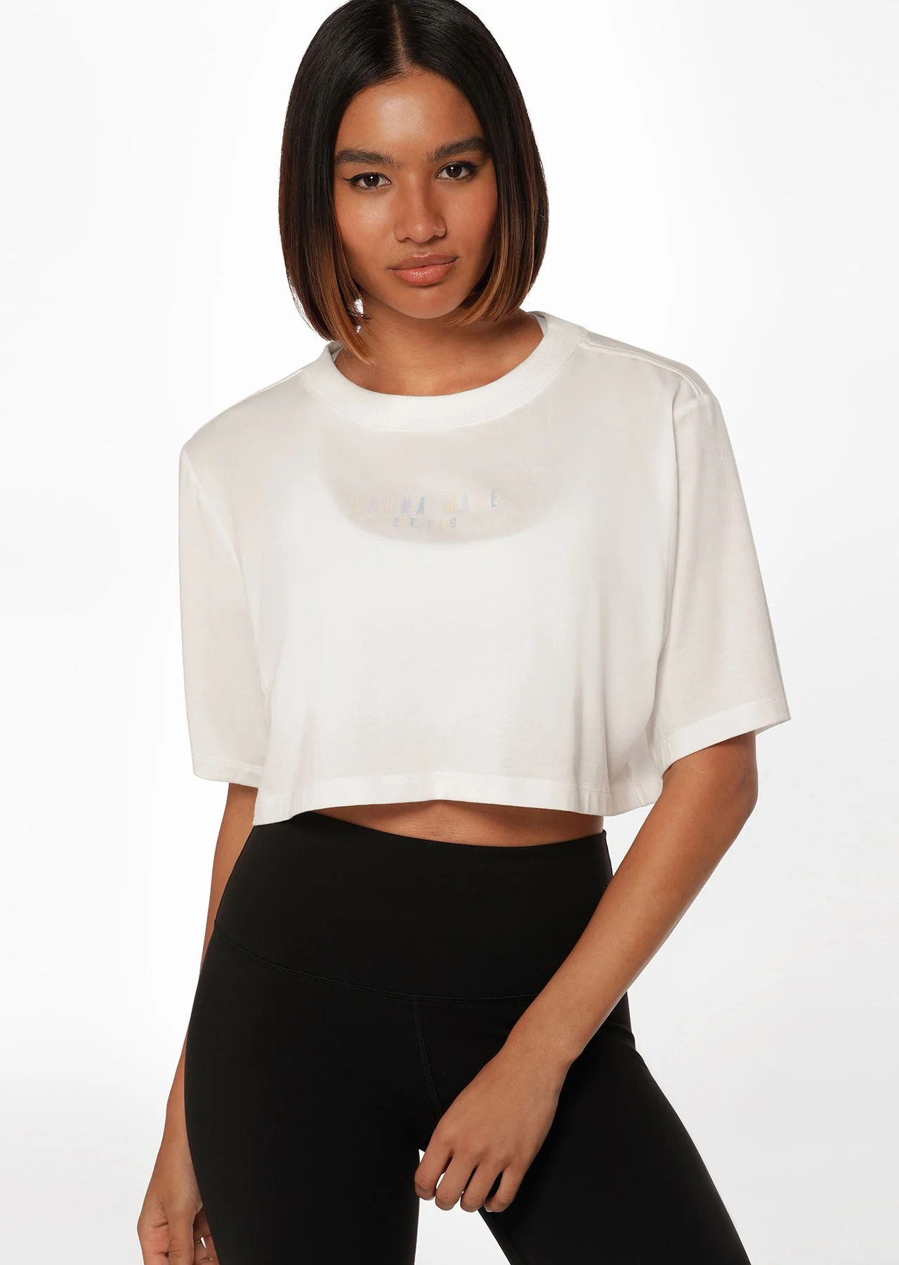 Rainbow Transdry Active Cropped Tee