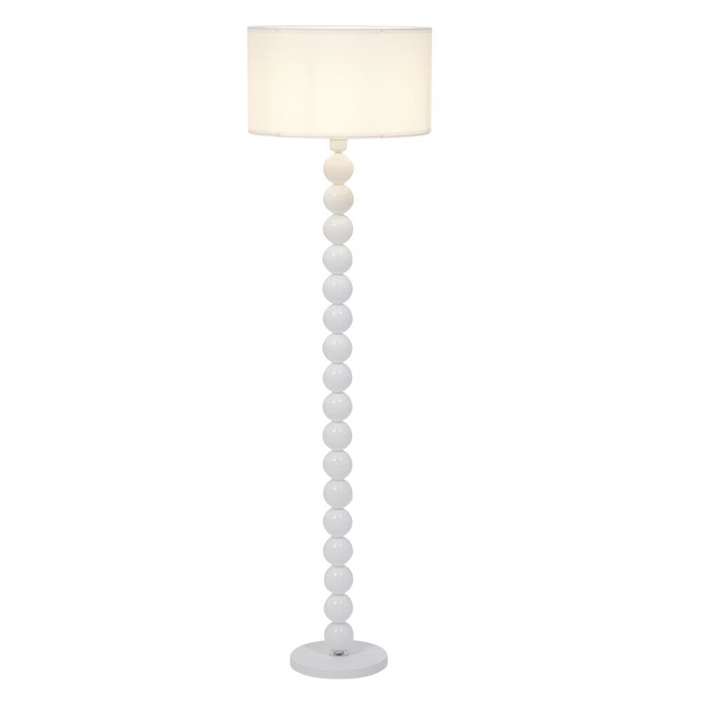 Lampadaire pied bubble en résine blanc Ø45xH158cm