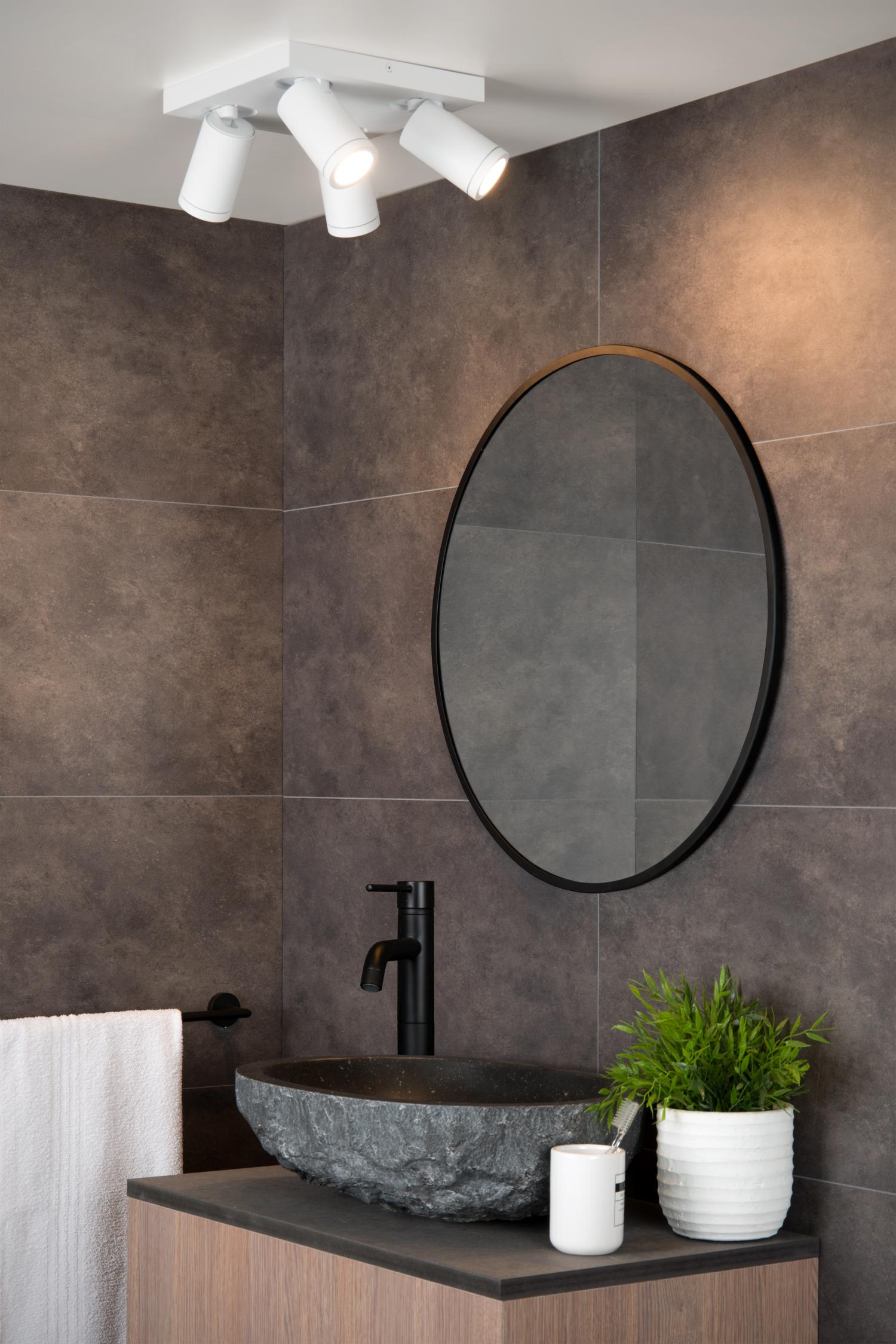 Lucide plafondspot badkamer TAYLOR - 4xGU10 - Wit