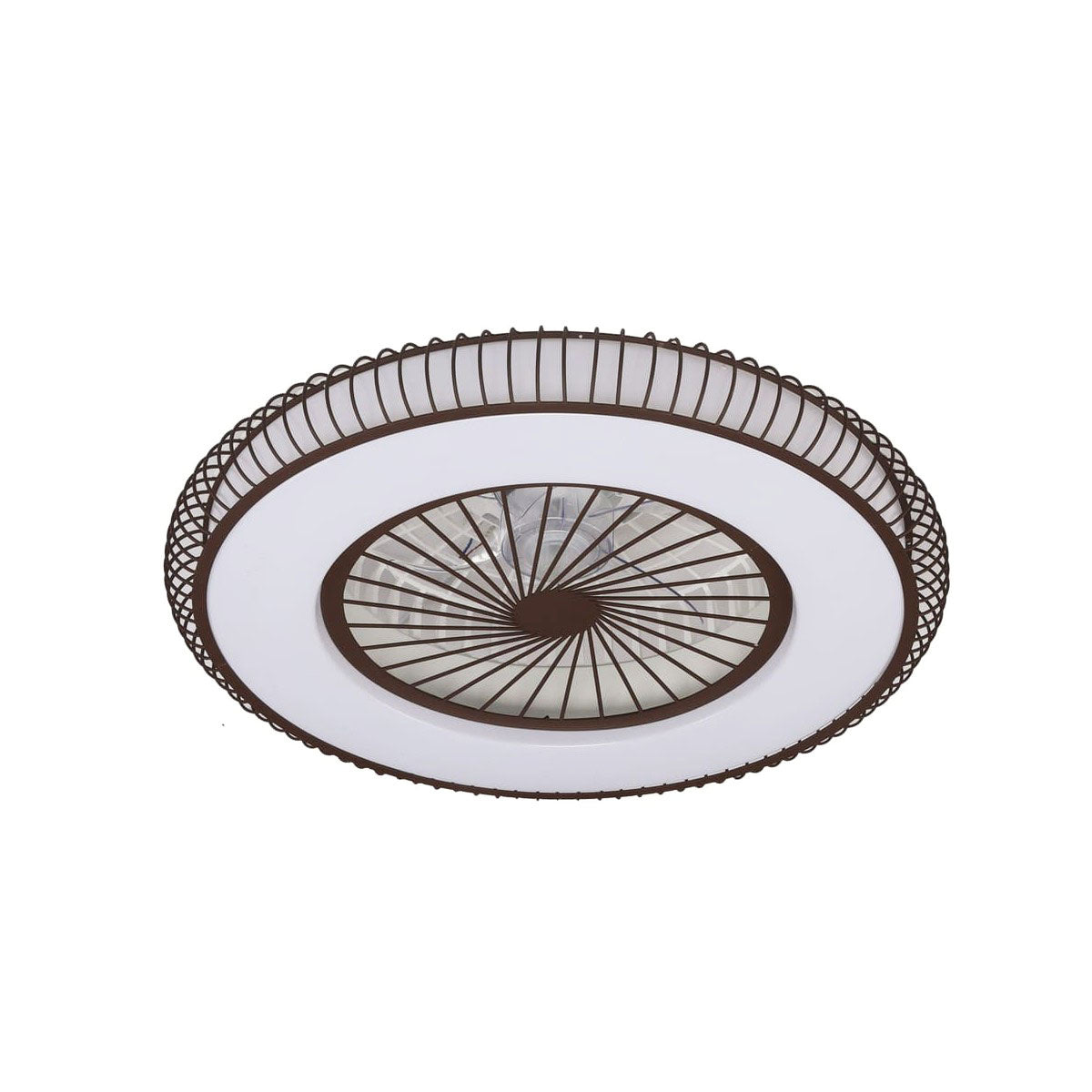 CristalRecord plafondventilator Mirabel - 1 lichts - 56 x 20  cm - brons wit