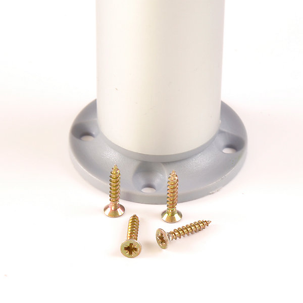 4 un. Pied rond pour meuble en aluminium diamètre 40mm hauteur 150mm aluminium mat avec régulateur de hauteur supérieur