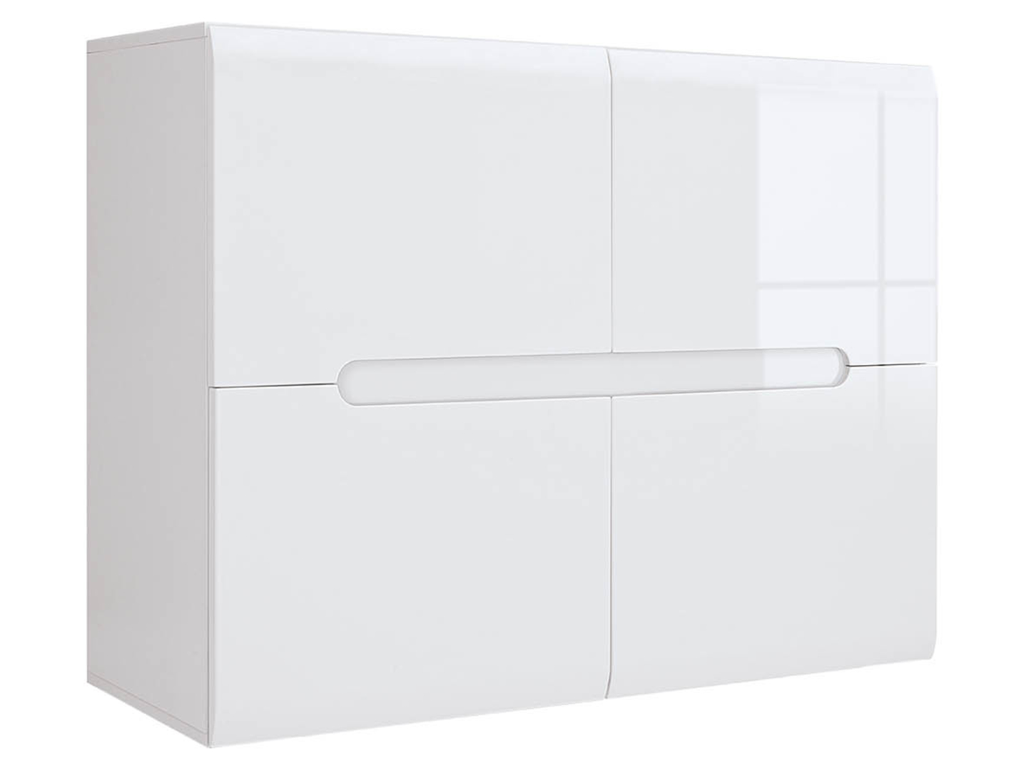 Szafka Azteca Trio 105 cm czterodrzwiowa biały połsyk