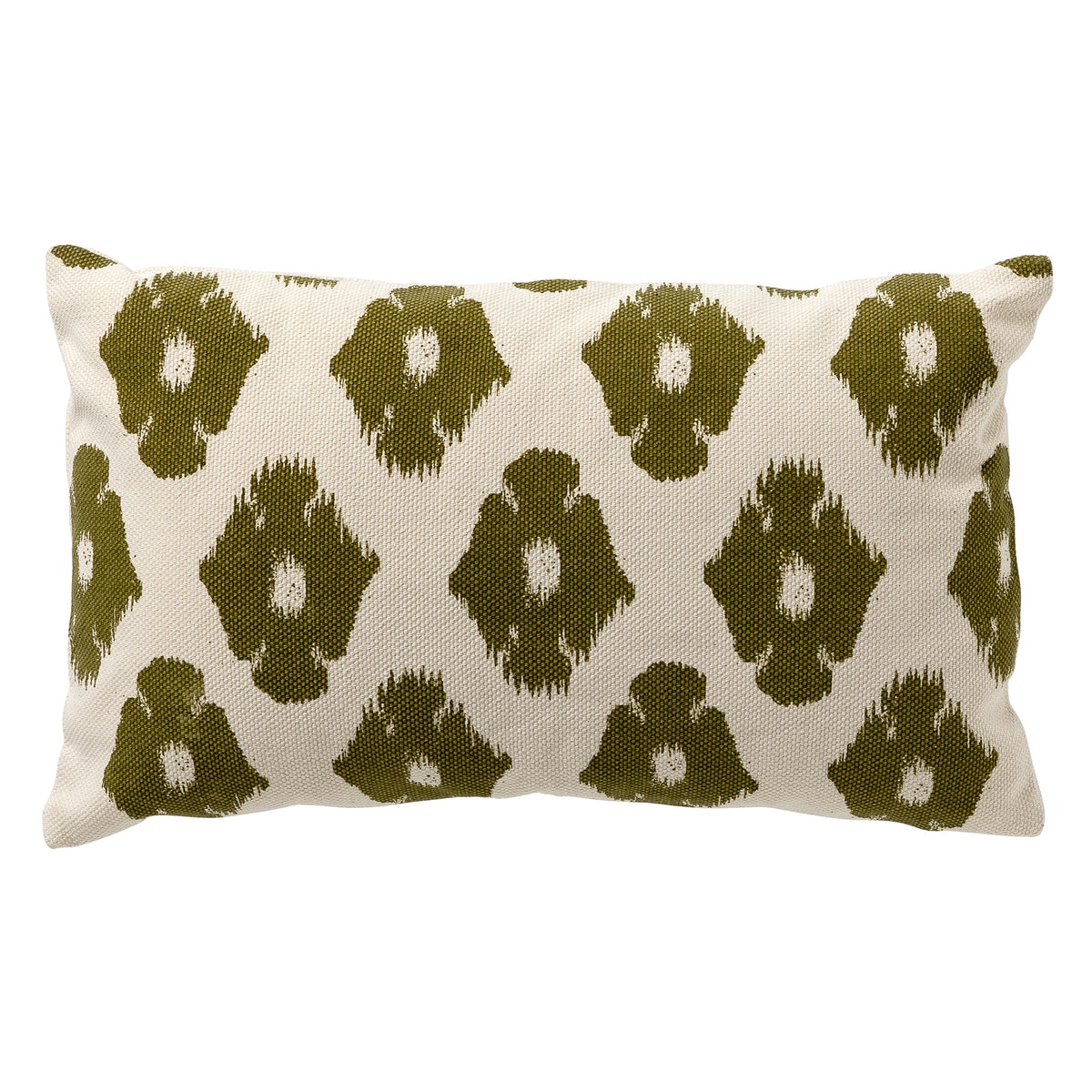RICO - kussenhoes 30x50 cm - ikat - Olive Branch - groen