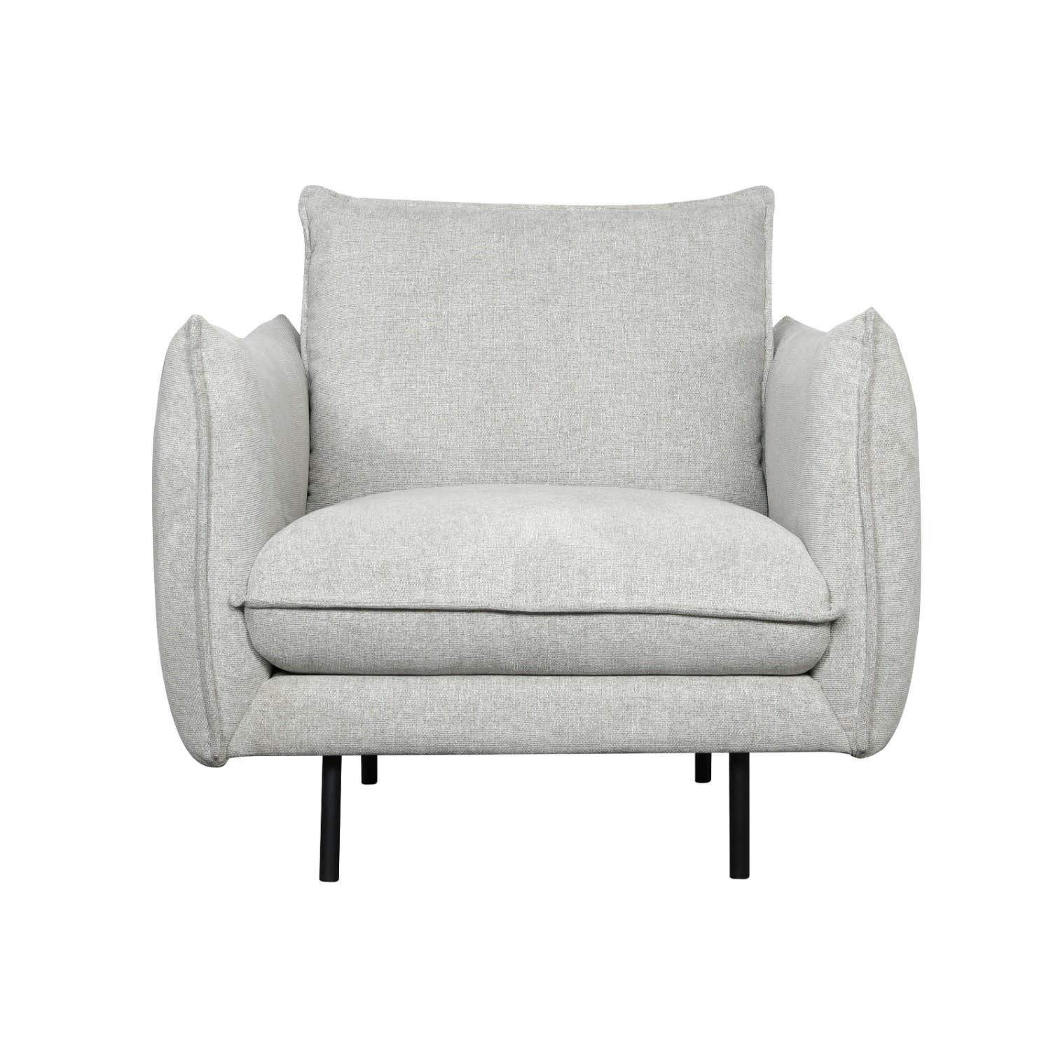 MILANO - Fauteuil en tissu gris