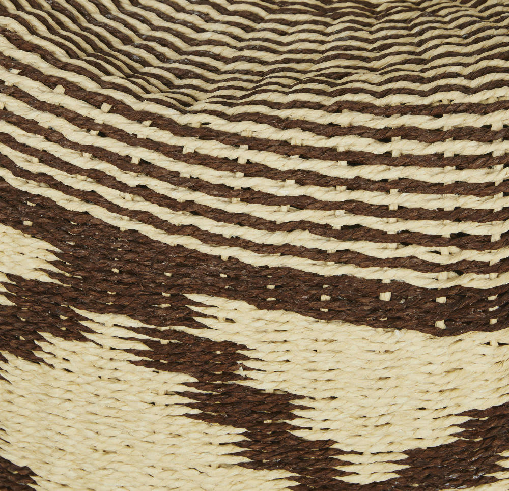 MOMBASA - Vase en corde tressée marron et beige H57