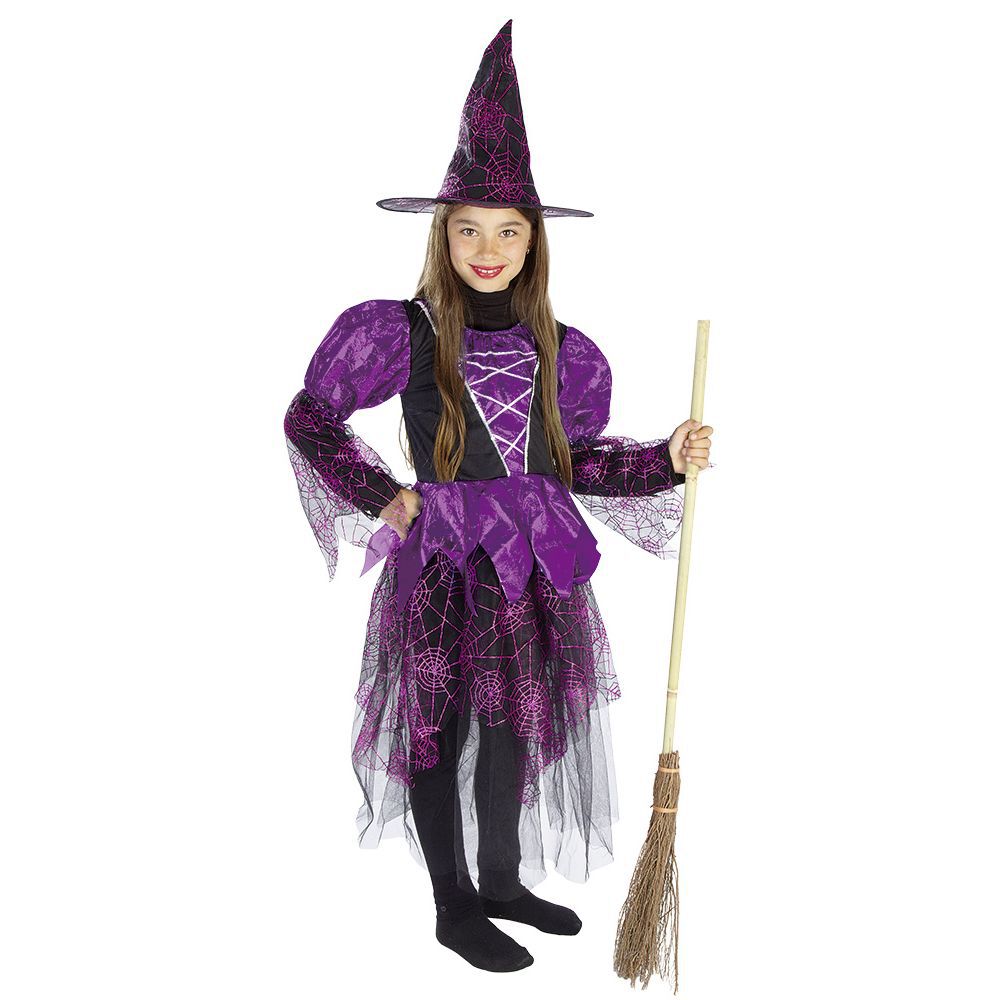 Déguisement sorcière violet fille 7/10 ans