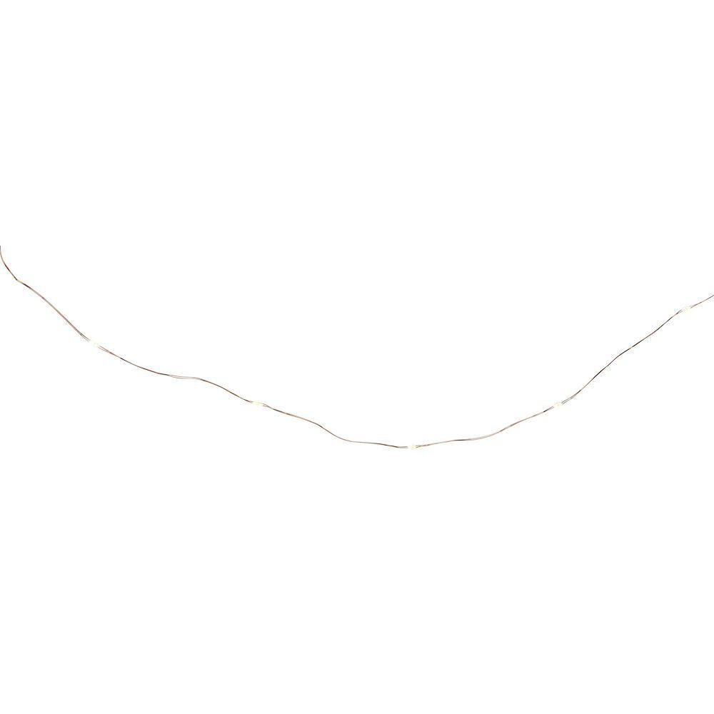 Guirlande électrique cuivre 200 microLED 20m d'éclairage blanc chaud