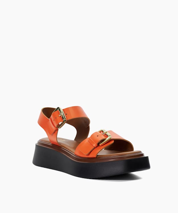 Loells Orange - Casual Flatform Sandals