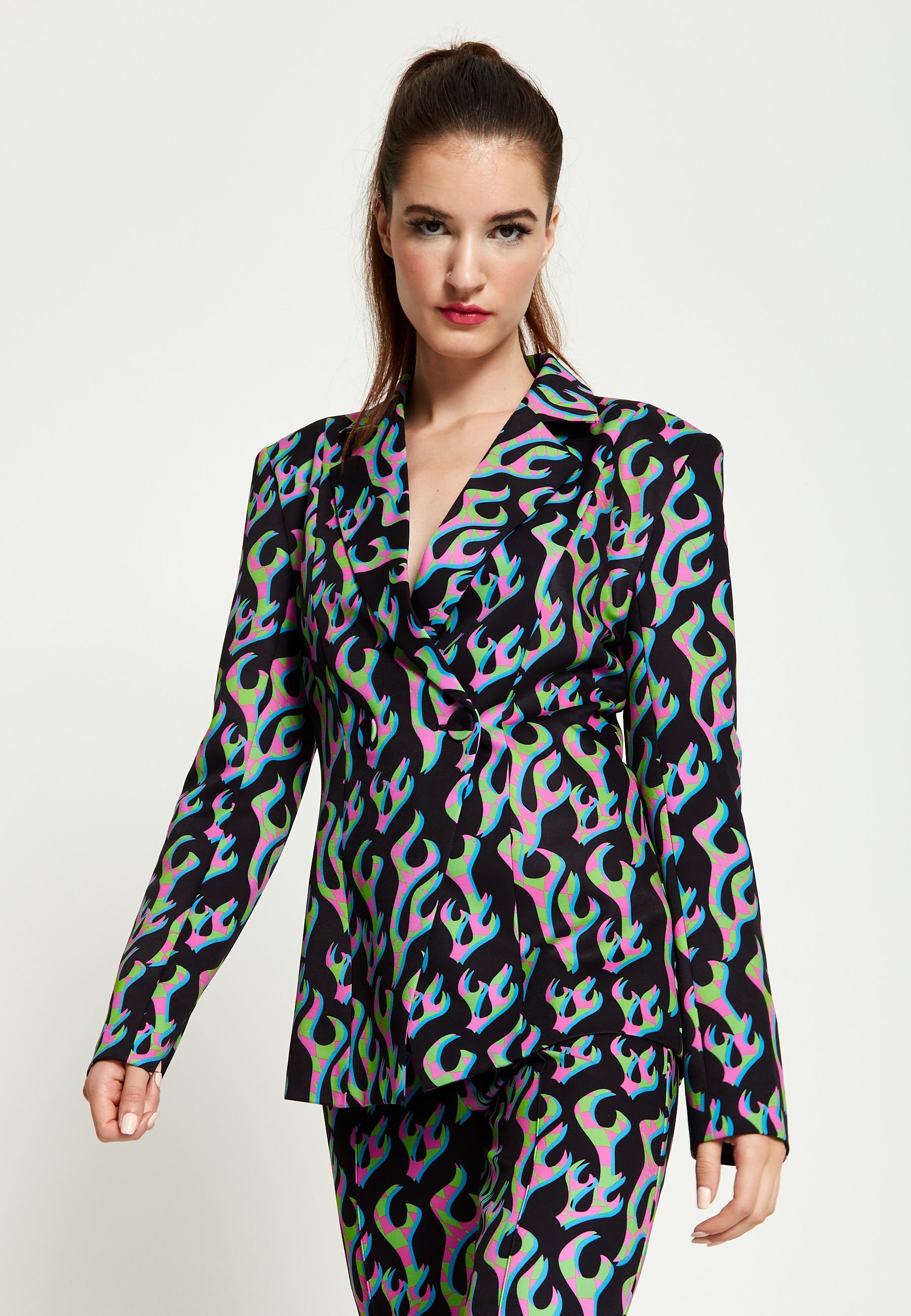 House of Holland Black Flame Blazer