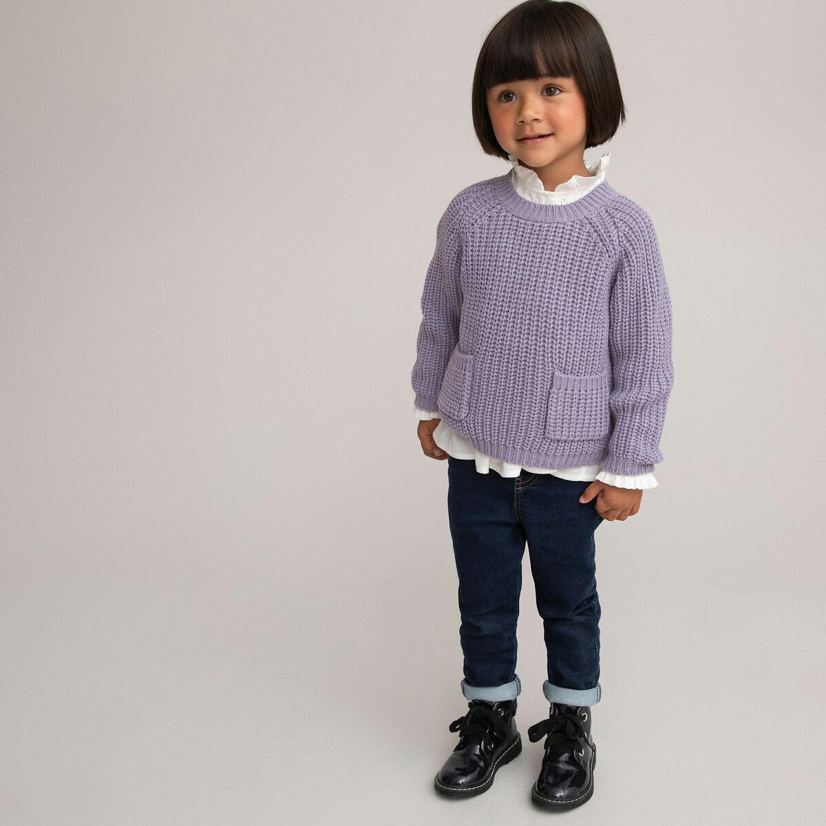 Pull col rond en grosse maille
