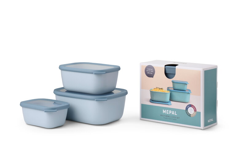 Multikom Cirqula rechthoekig 3-delige set (750 1500 3000) - Nordic blue