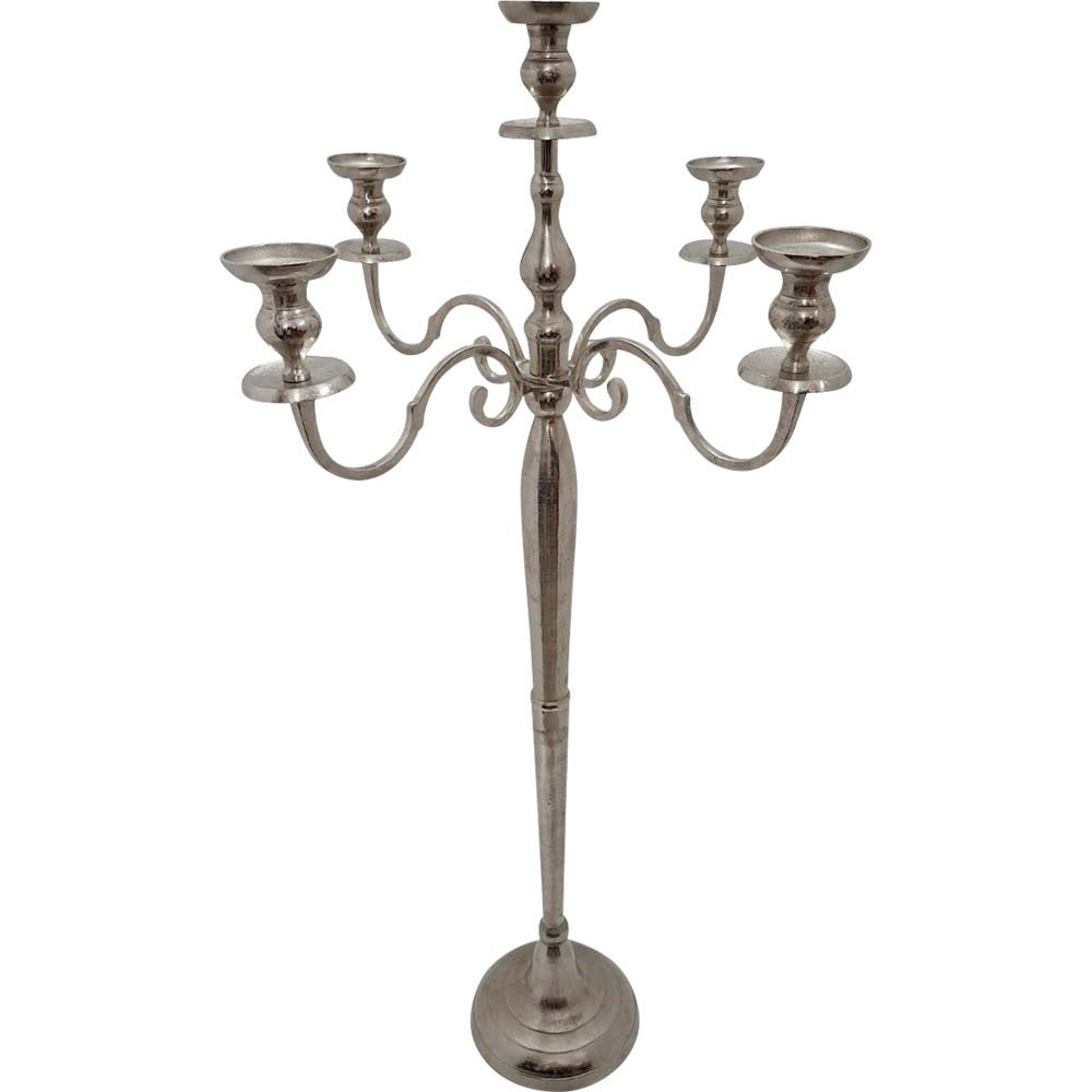 Lesli Living kaarshouder Brush - zilver - 144cm