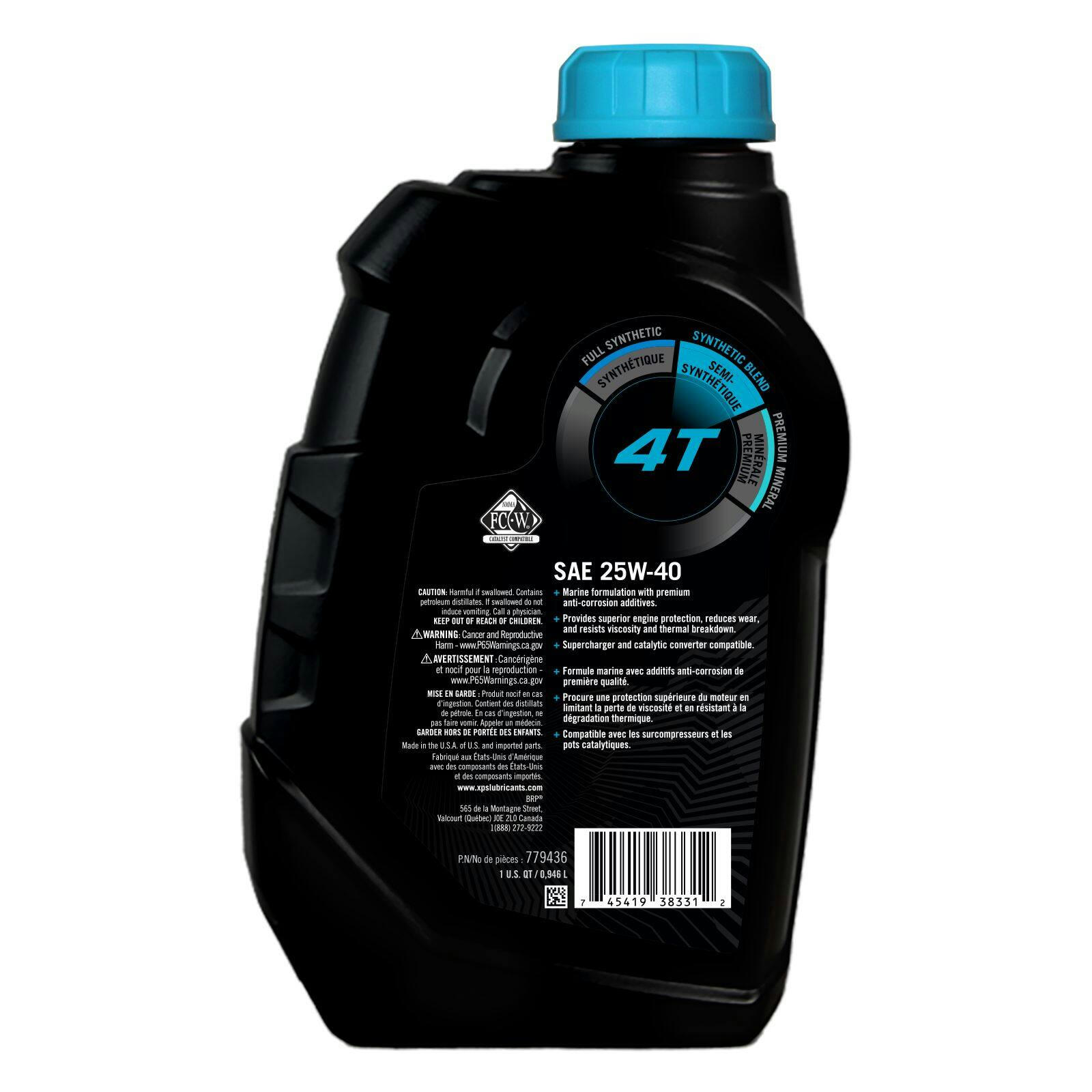 BRP XPS Marine 25W-40 4-Cycle Engine Oil, 1-L