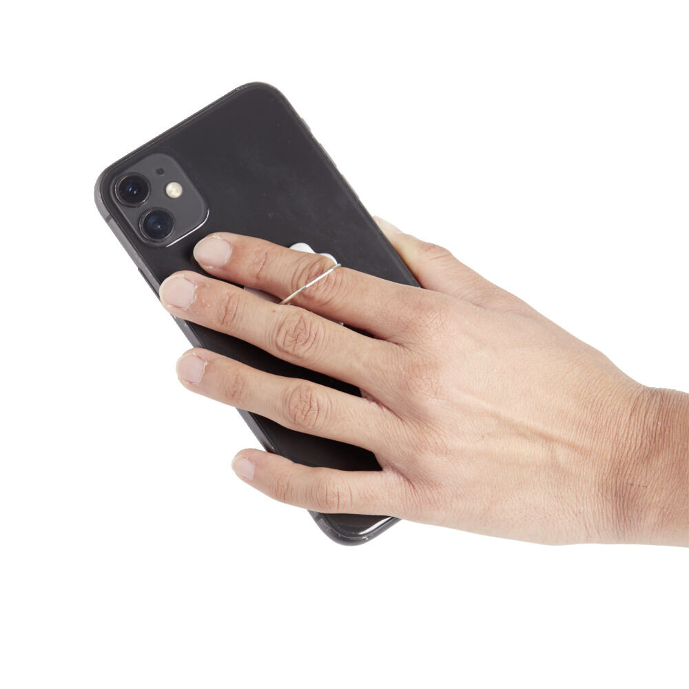 Anneau support téléphone adhésif rotatif forme fleur rose ou blanc