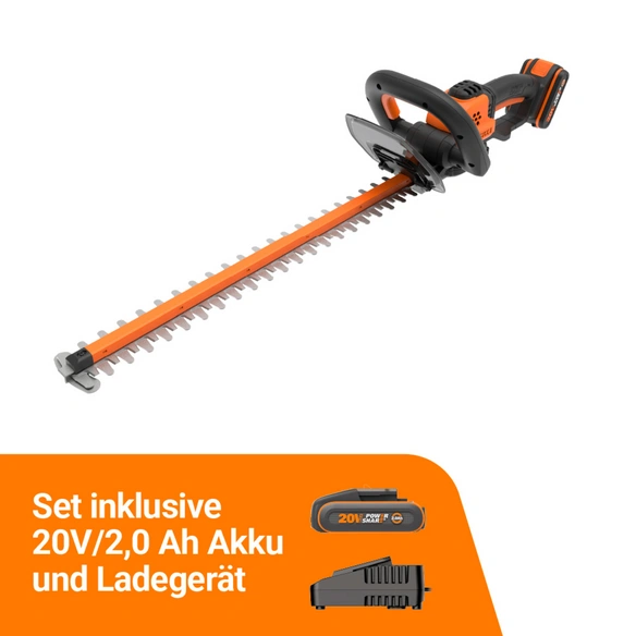 Akku-Heckenschere »WG264E«, 20 V, 50 cm, mit Akku und Ladegerät