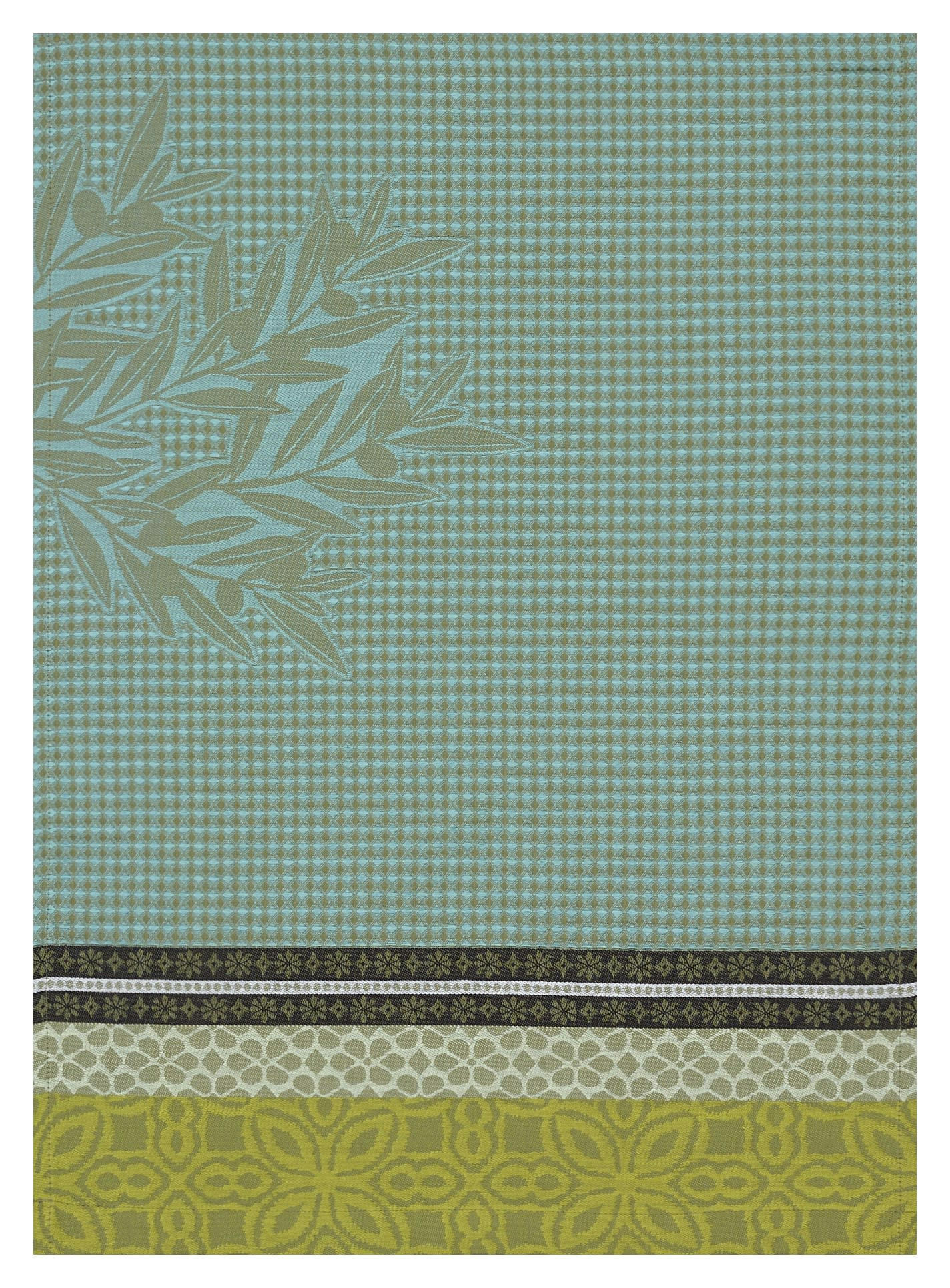 ALPILLES - Essuie-mains en coton olive 54 x 38