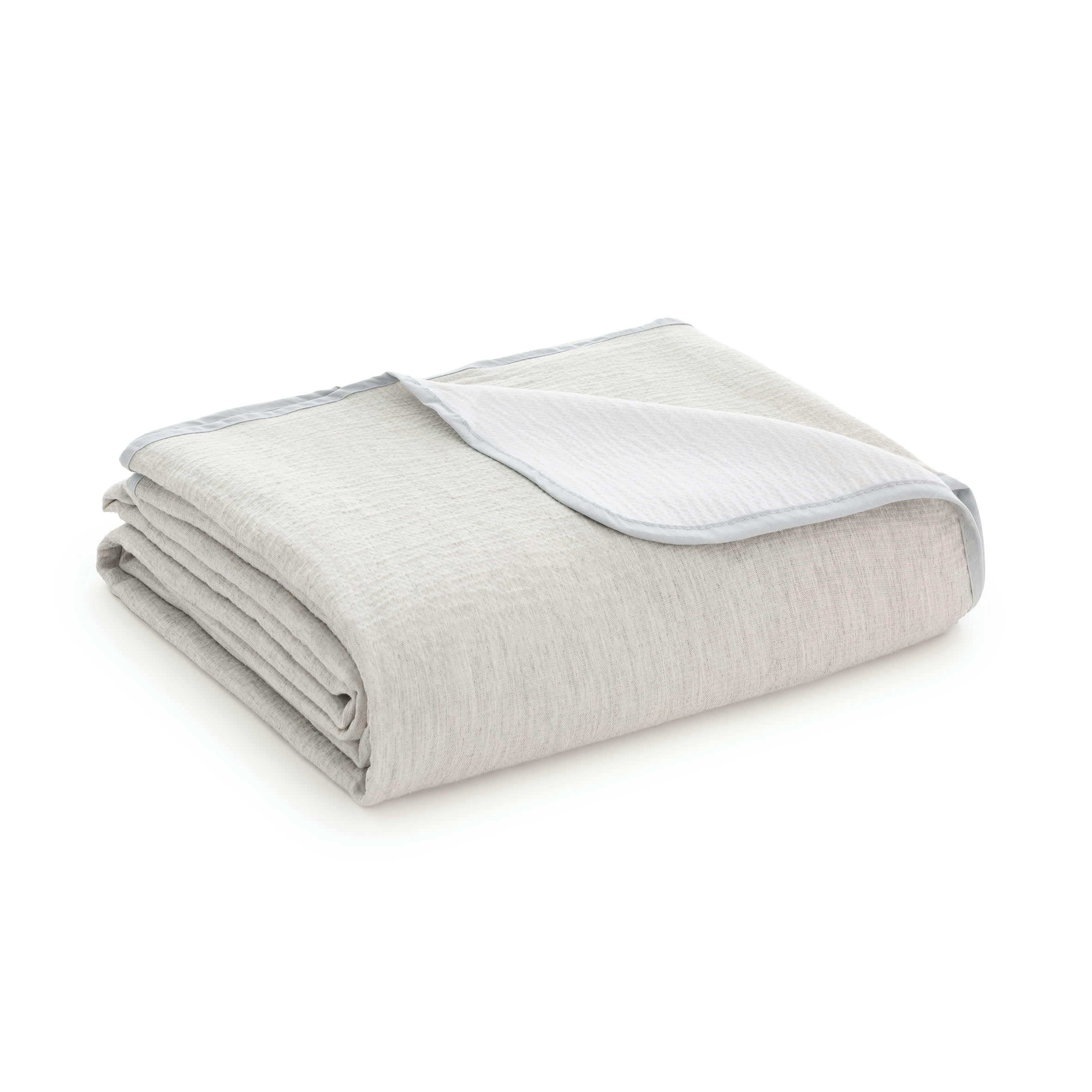 AURA - Couvre lit en coton gris 270x270