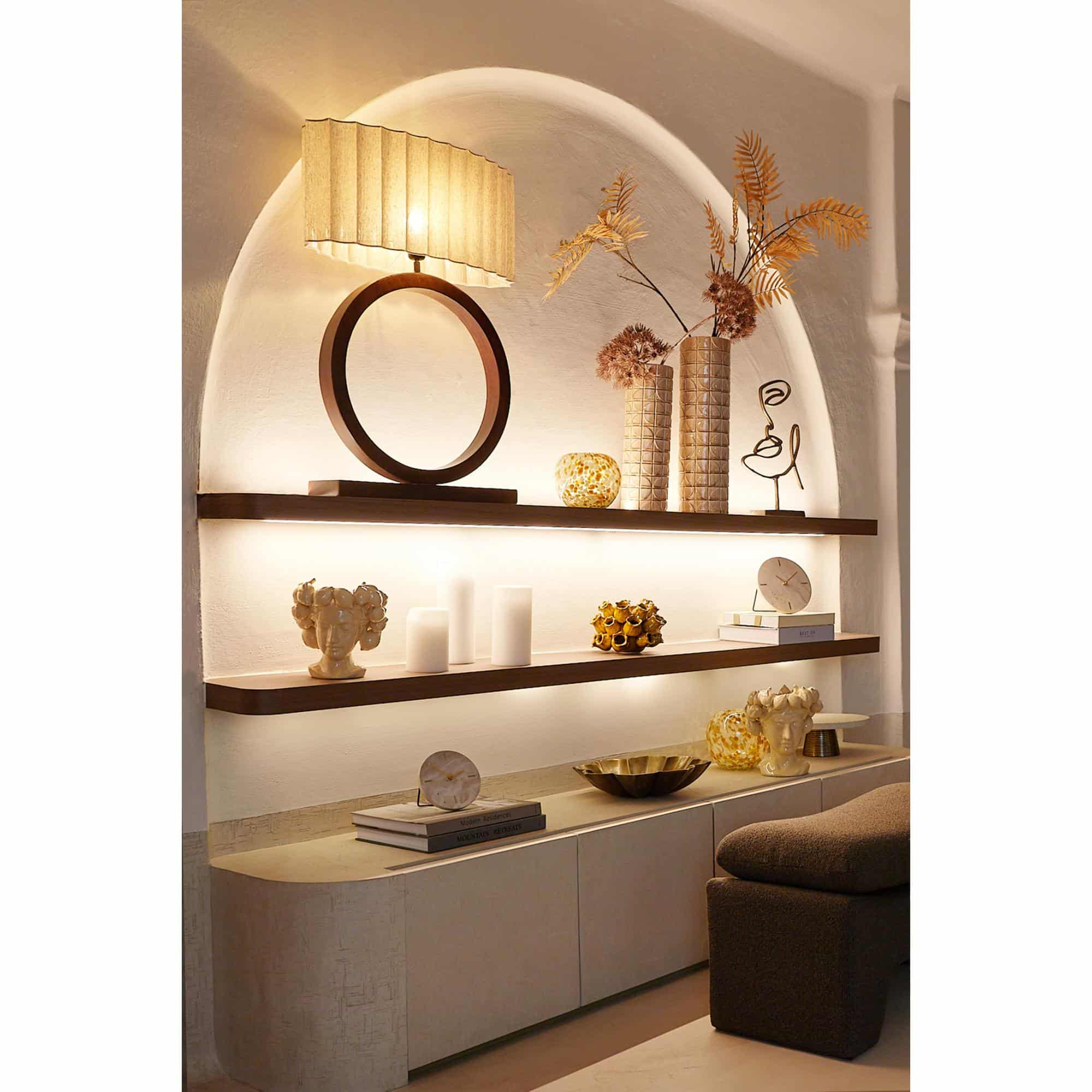 Light & Living Lampenkap ovaal Disli - Crème - 58x24x27cm