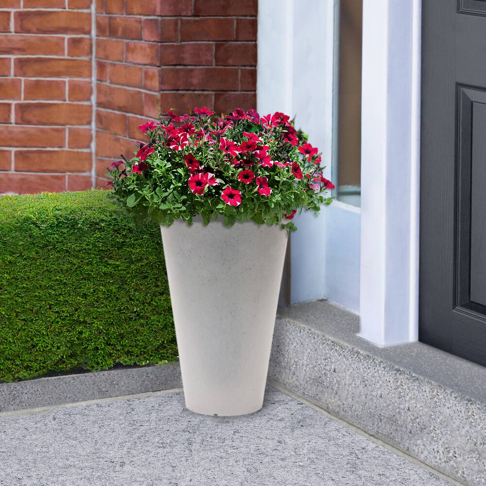 CANVAS Concerto Self Watering Round Planter, 20-in, White