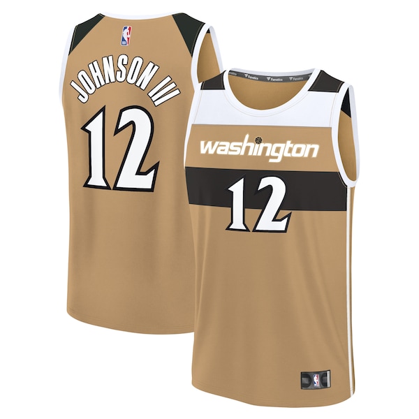 Tre Johnson III Washington Wizards  2025/26 City Edition Fast Break Jersey - Gold