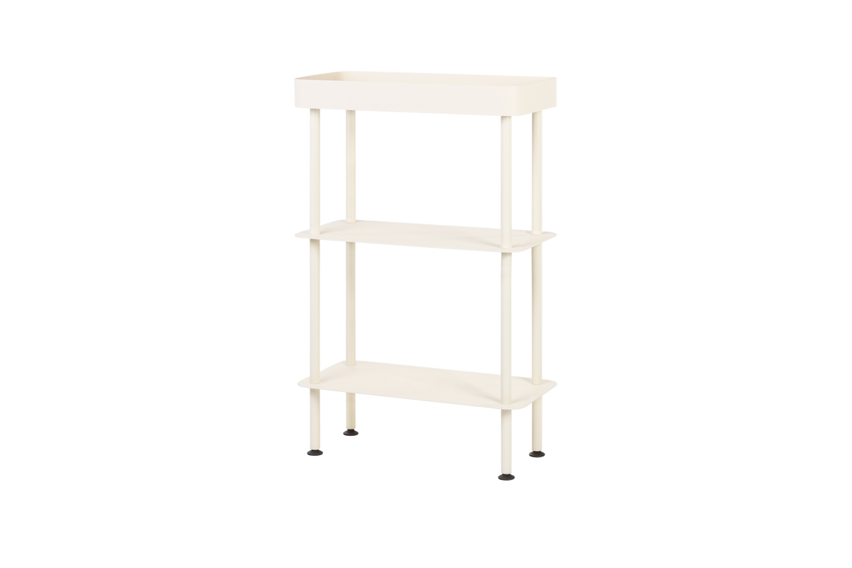 noo.ma Nolle Console 3-tier - compacte metalen sidetable, Piazza Beige