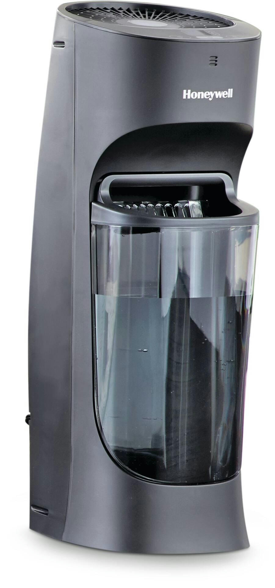Honeywell HEV620BC Top-Fill Cool Mist Moisture Tower Air Humidifier with Programmable Humidistat, Black, 4.73-L