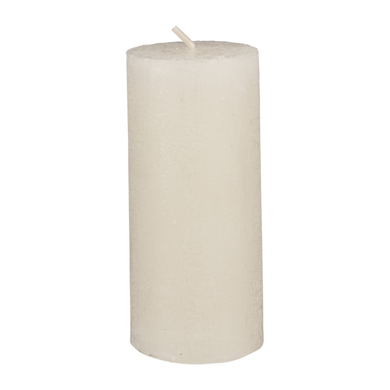 Kaars rustiek - ivoor - &Oslash;5x10 cm