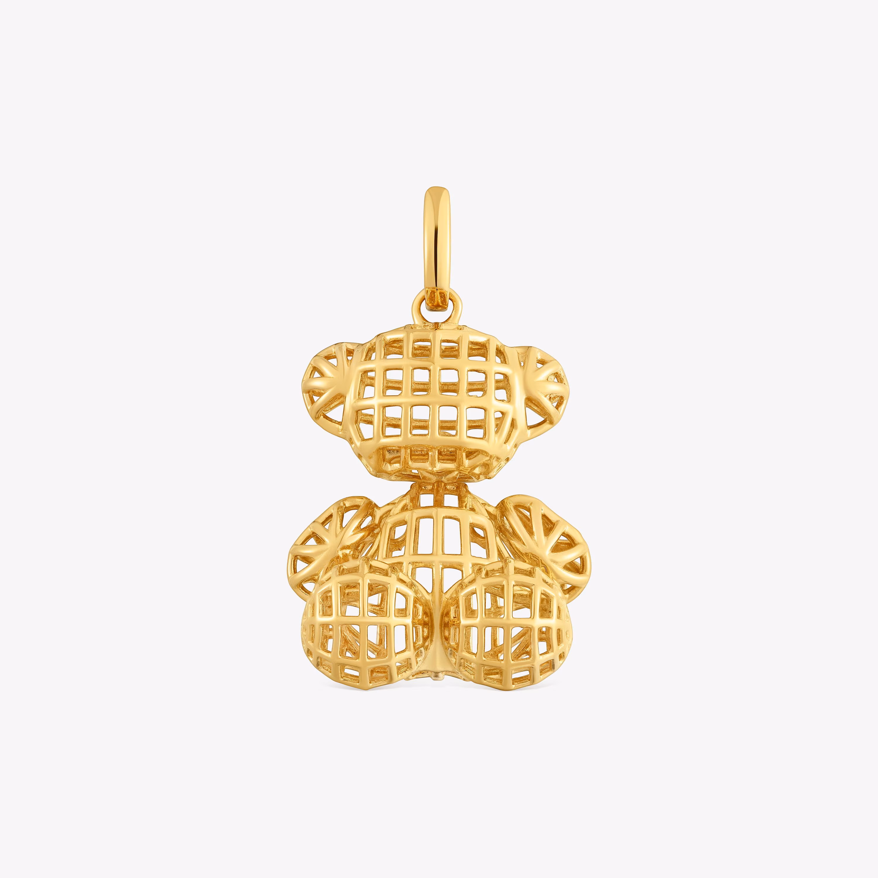 Colgante oso troquelado con baño de oro 18 kt sobre plata Bold Bear