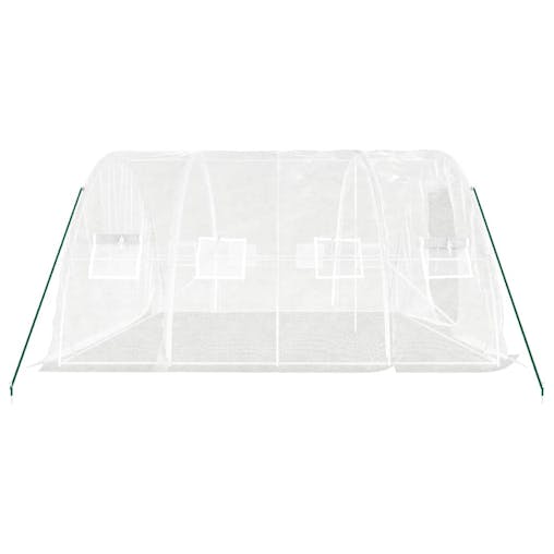 NNEVL Greenhouse with Steel Frame White 20 m&sup2; 5x4x2.3 m