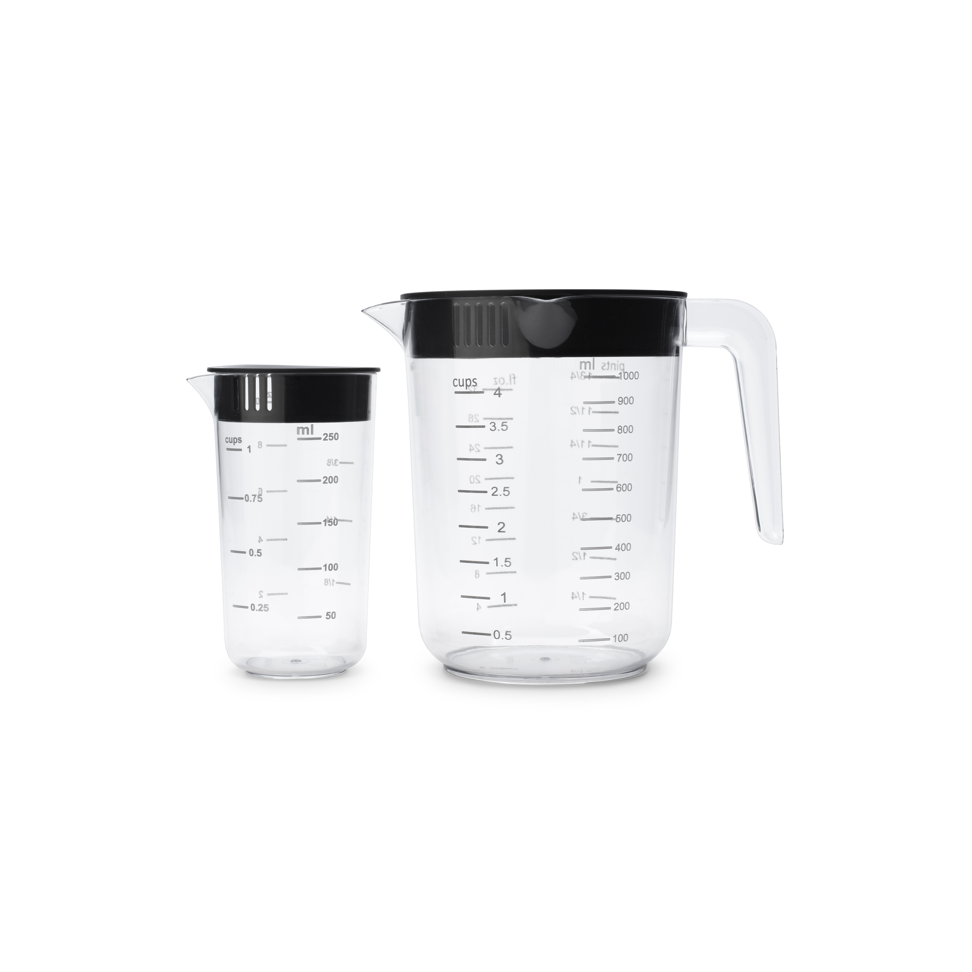 Brabantia Tasty  Maatbeker set, 2-delig, 0,25 en 1 liter - Transparent