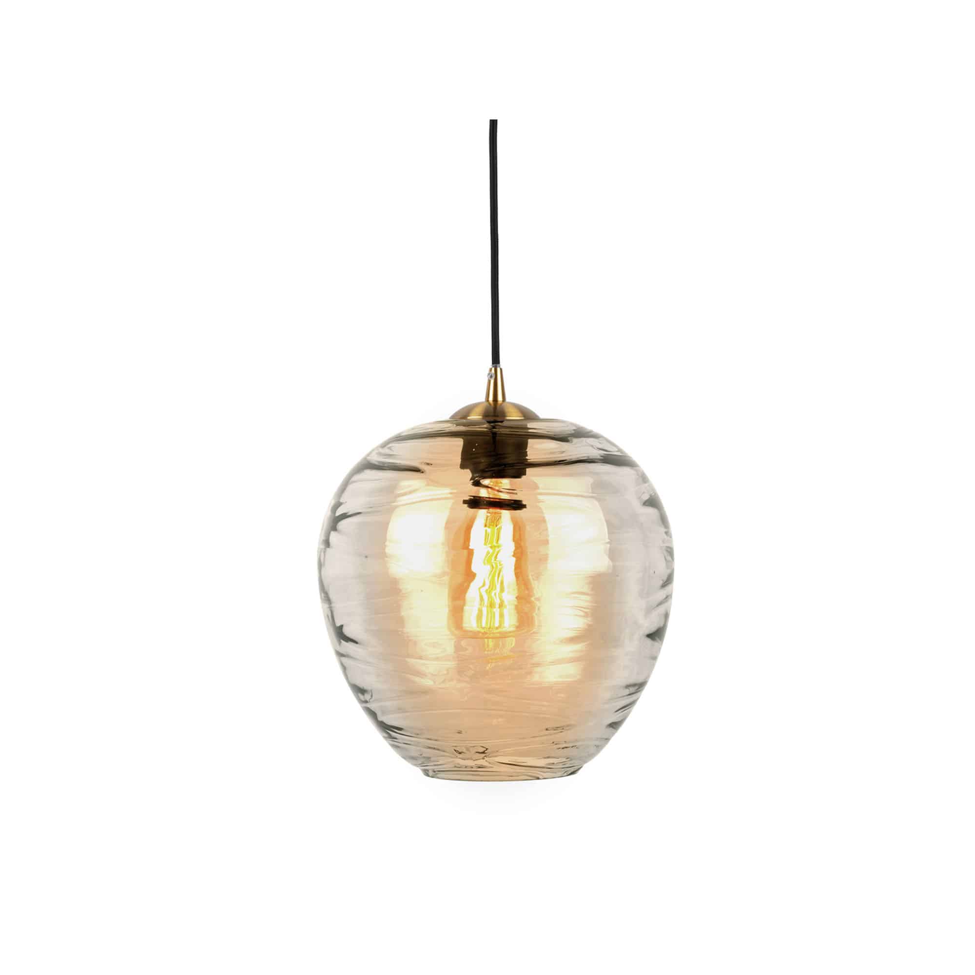 Leitmotiv hanglamp Glamour Globe - bruin - Ø25cm