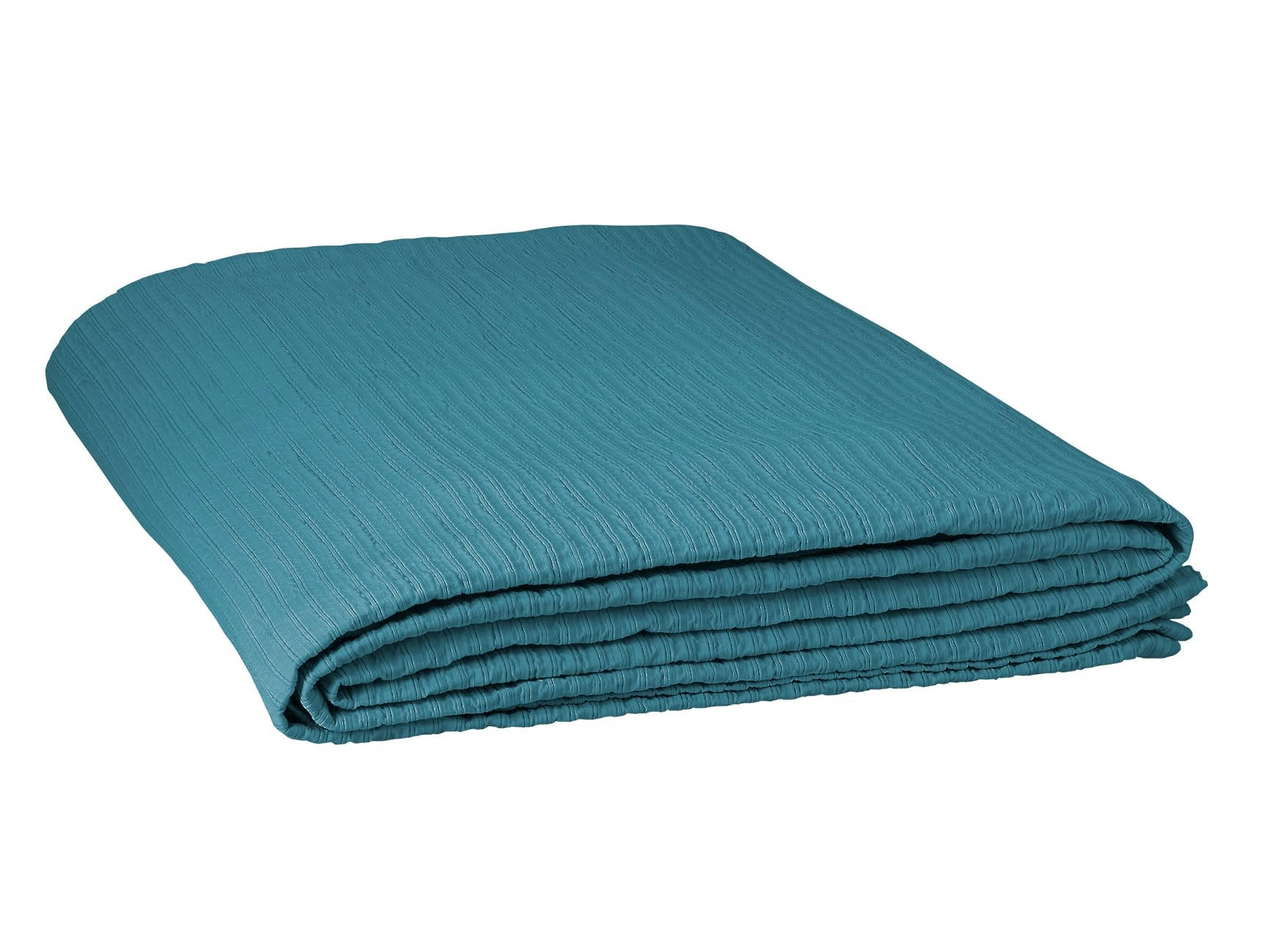 SIMPLEMENT PLISSÉ - Couvre-lit en coton 130x260cm Canard