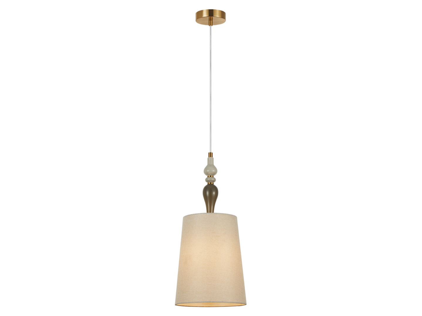 Lampa wisząca Moren 158cm metalowa beżowa
