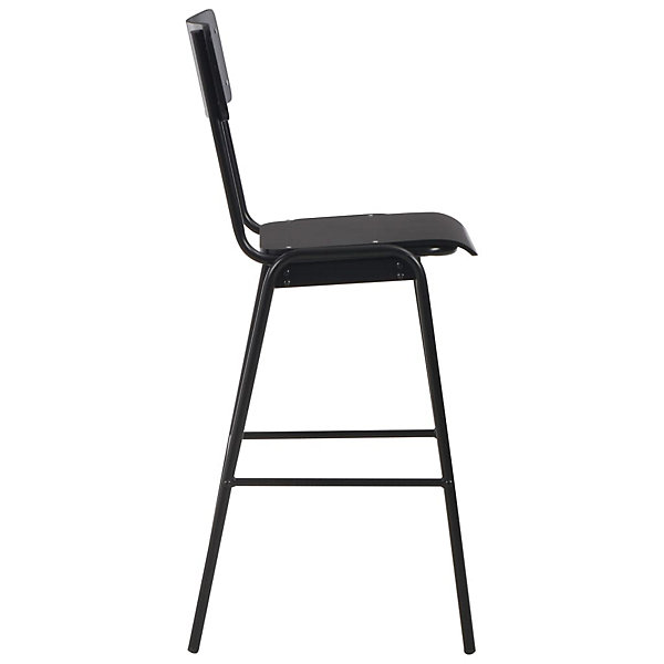 Lot de deux tabourets de bar noir Helloshop26