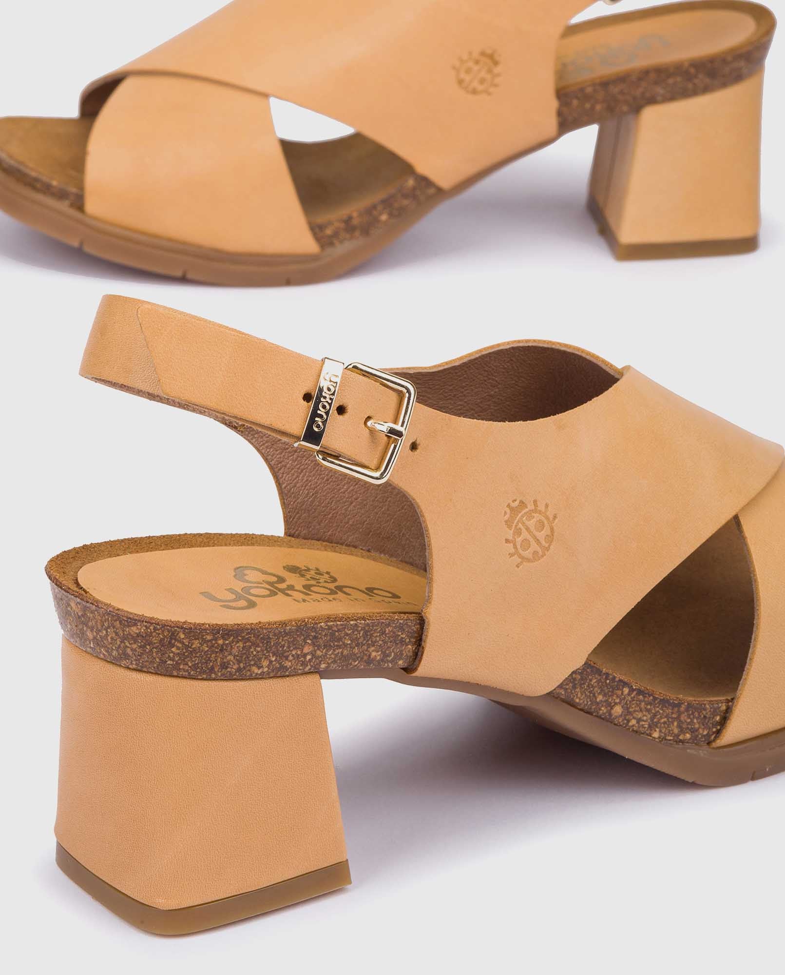 Sandalia de tacón Zahara 008 beige